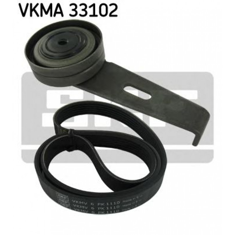VKMA 33102 SKF Комплект доріжкового ремня (ролик, ремінь)